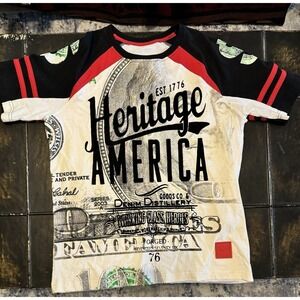 The Heritage By America Denim Distillery Working Class Heros T Shirt Size Med